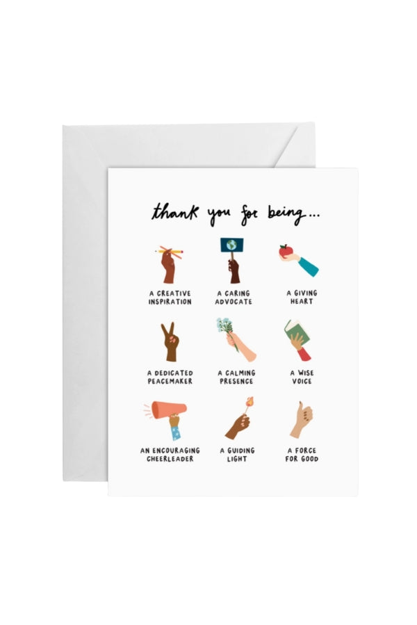The Thank You For Being Greeting Card
