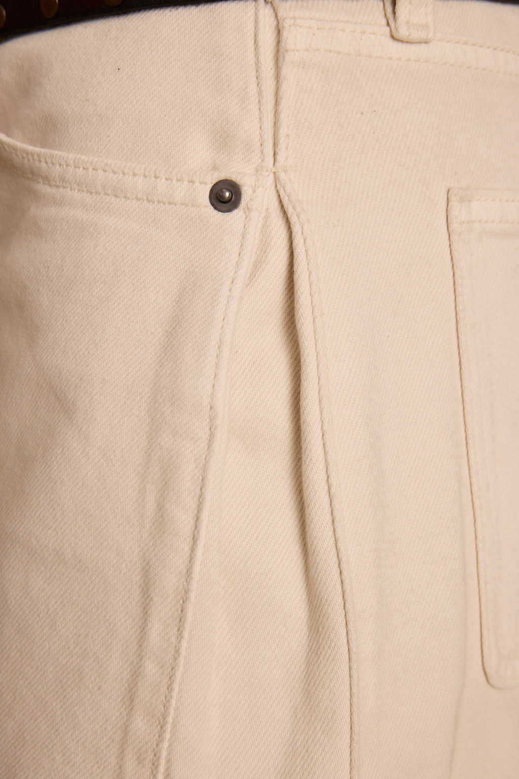 Wrenley Bone Pleated Denim Shorts