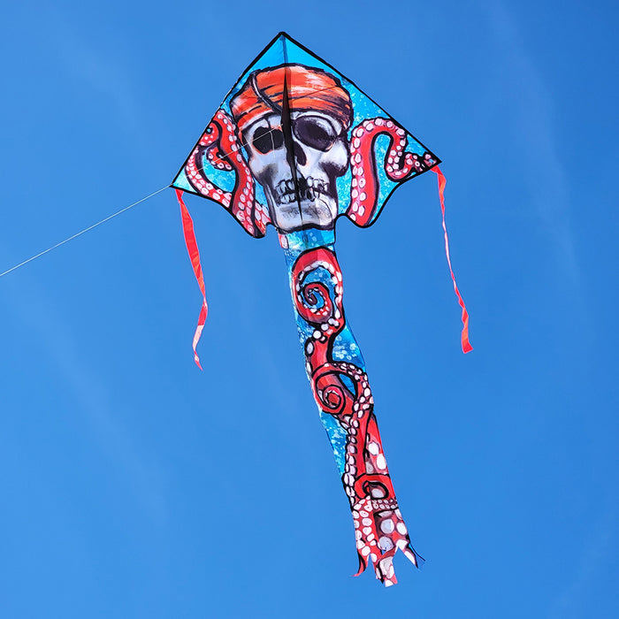 Large Easy Flyer Kite - Pirate Octopus