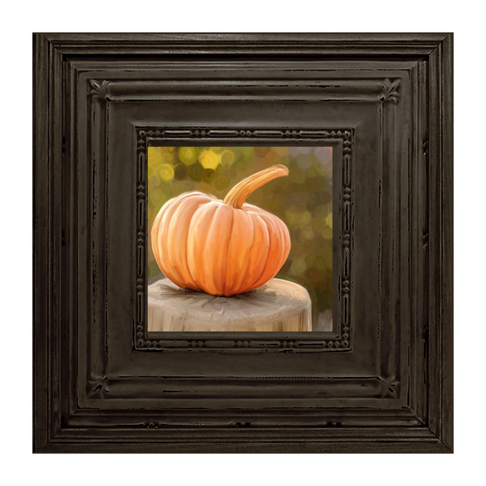 Pumpkin on stump