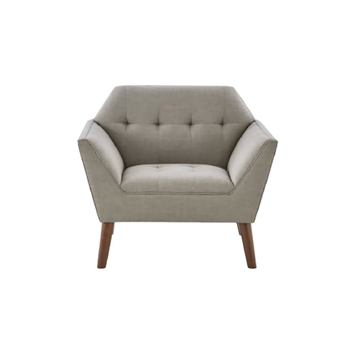 Robert Grey Herringbone Armchair