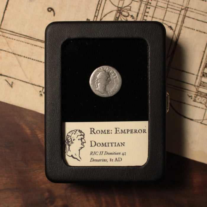 Rome, Emperor Domitian, Denarius, Altar on Reverse - 81 CE - Roman Empire