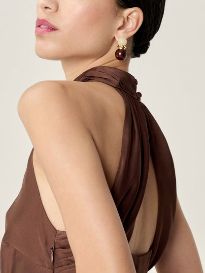 Seychelles Dress in Chocolate