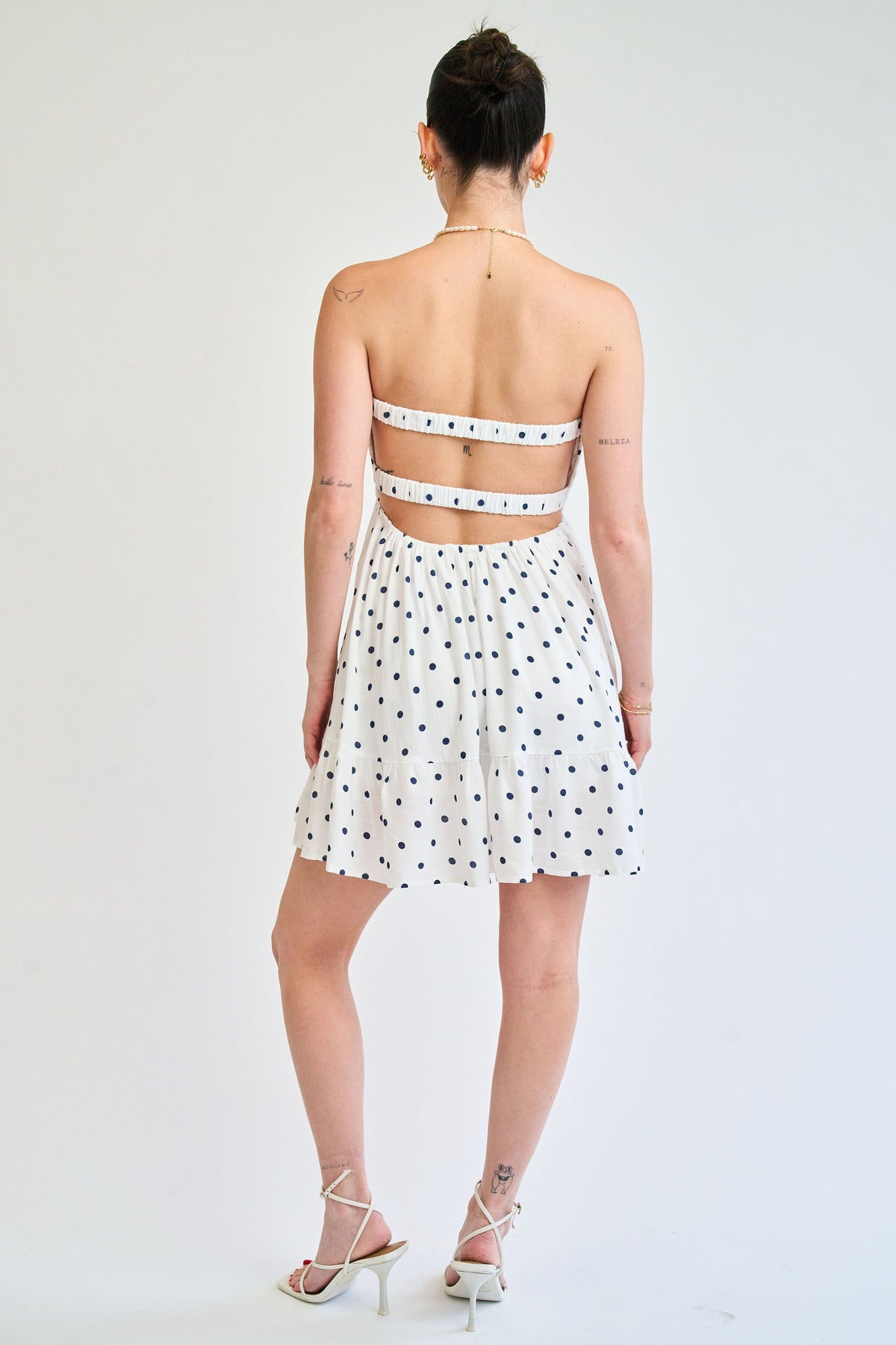 Summer Breeze Dress in Navy Polka Dot
