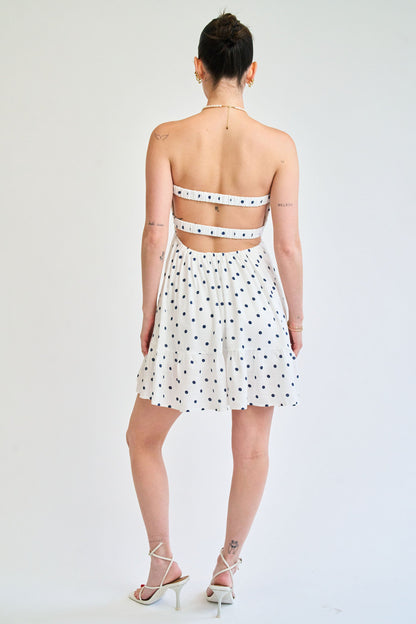Summer Breeze Dress in Navy Polka Dot