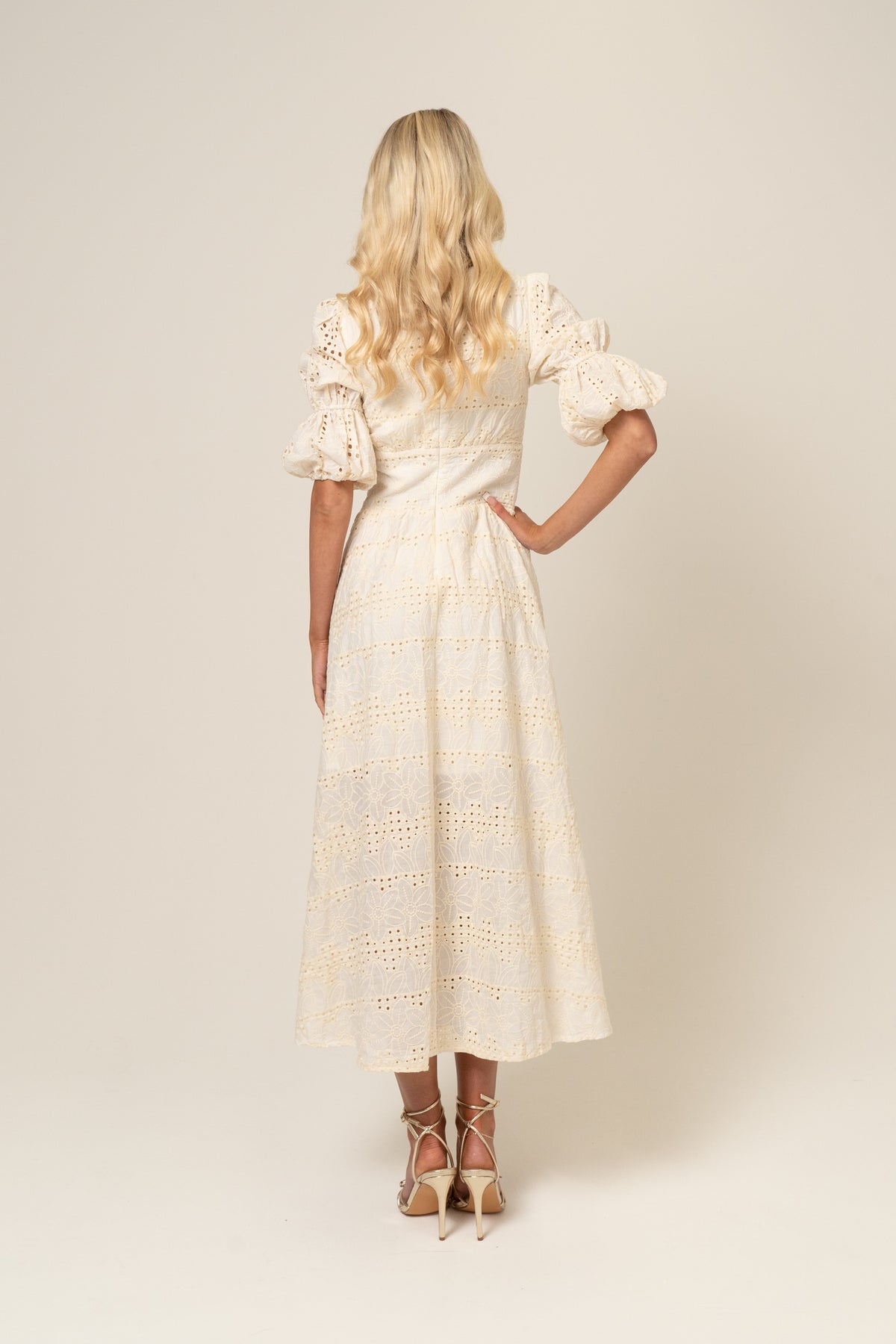 Alicia V-Neck Embroidery Maxi Dress