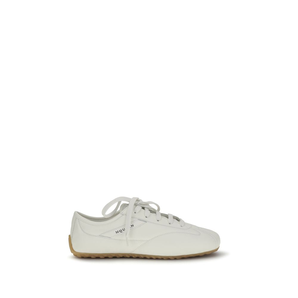 Alexander McQueen White Calf Leather Bos Taurus Athletic Sneakers