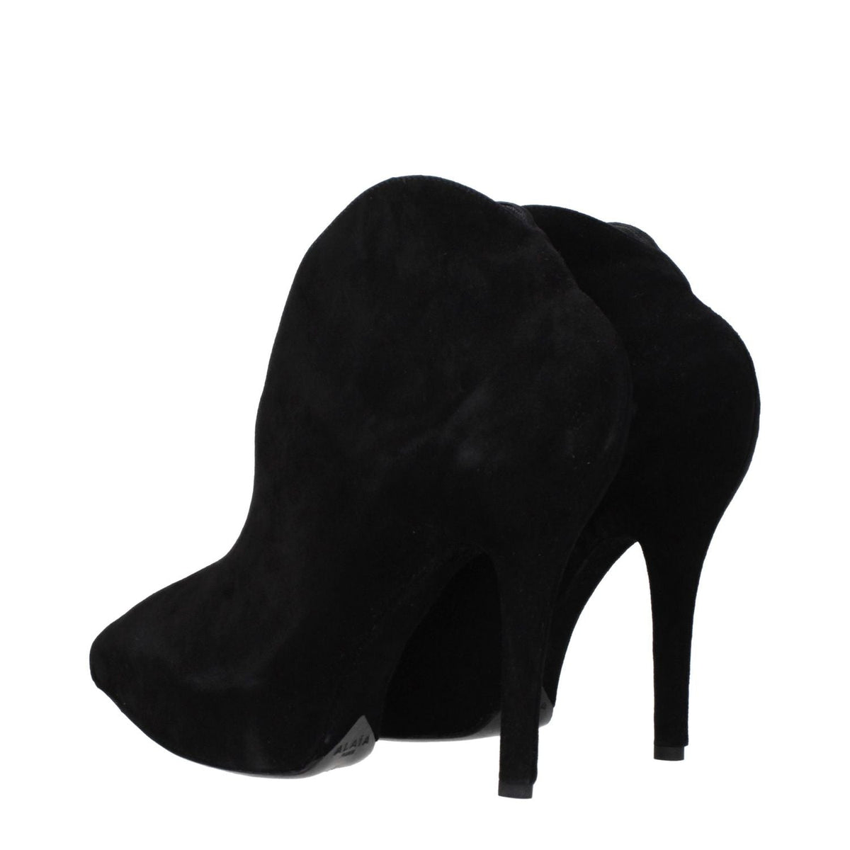 Alaïa Black Leather Ankle Boots
