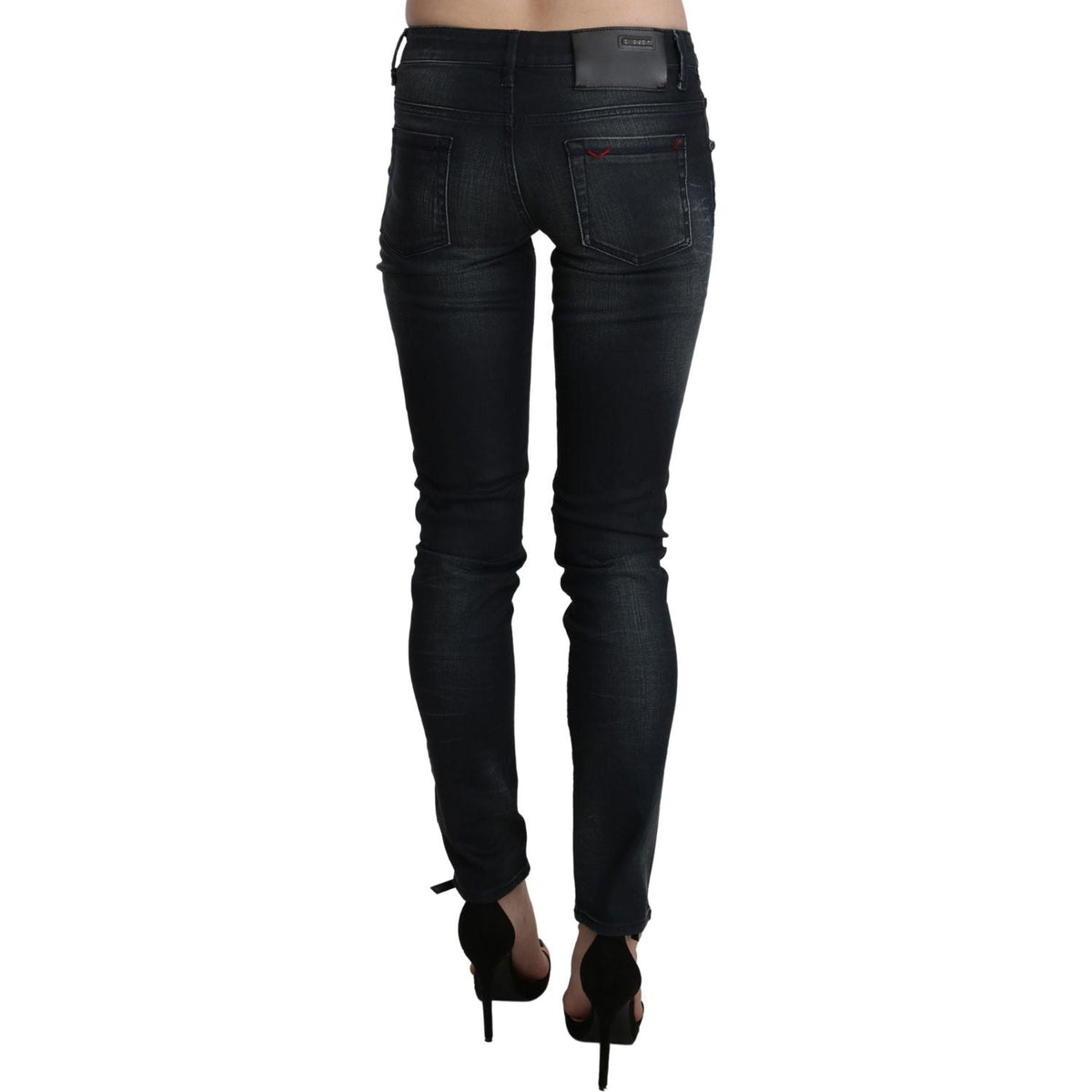 Acht Blue Washed Low Waist Skinny Denim Trouser
