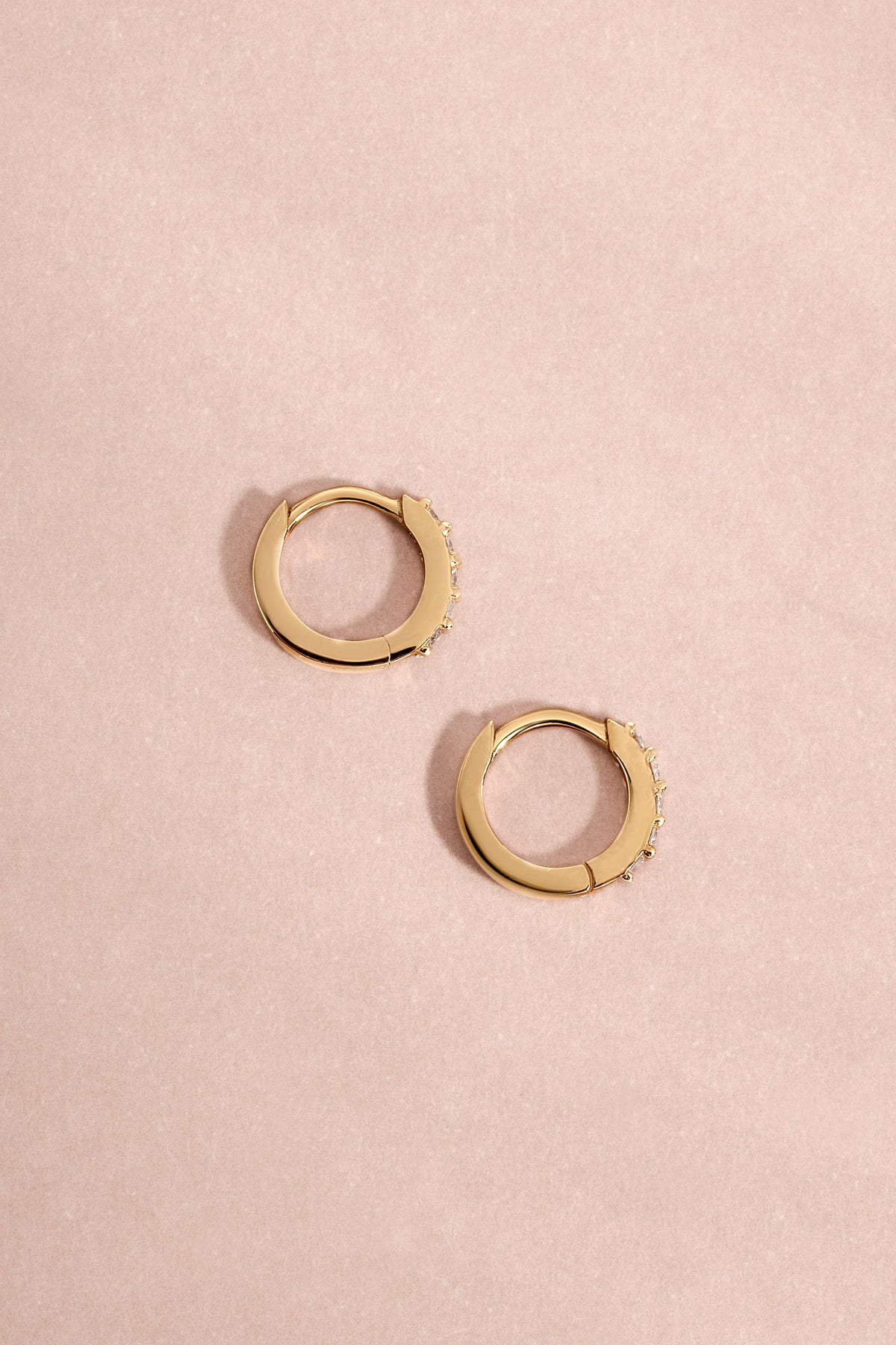 14K Solid Gold 7mm Lab Grown Diamond Huggies