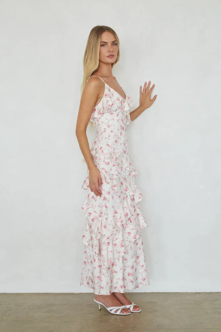 Poppy Floral Ruffle Maxi Dress