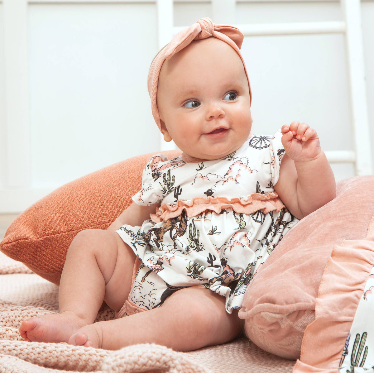 Baby Girl's On The Range Bamboo Bodysuit