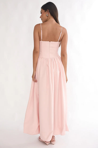 I'm Yours High-Low Hem Maxi Dress Pink