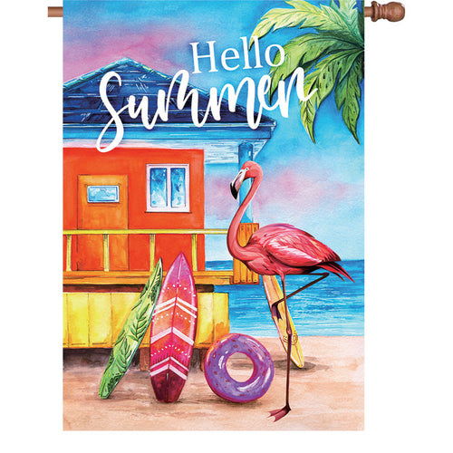 28 in. Flag - Flamingo Beach