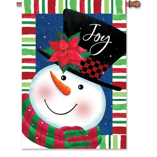 28 in. Flag - Snowman Joy