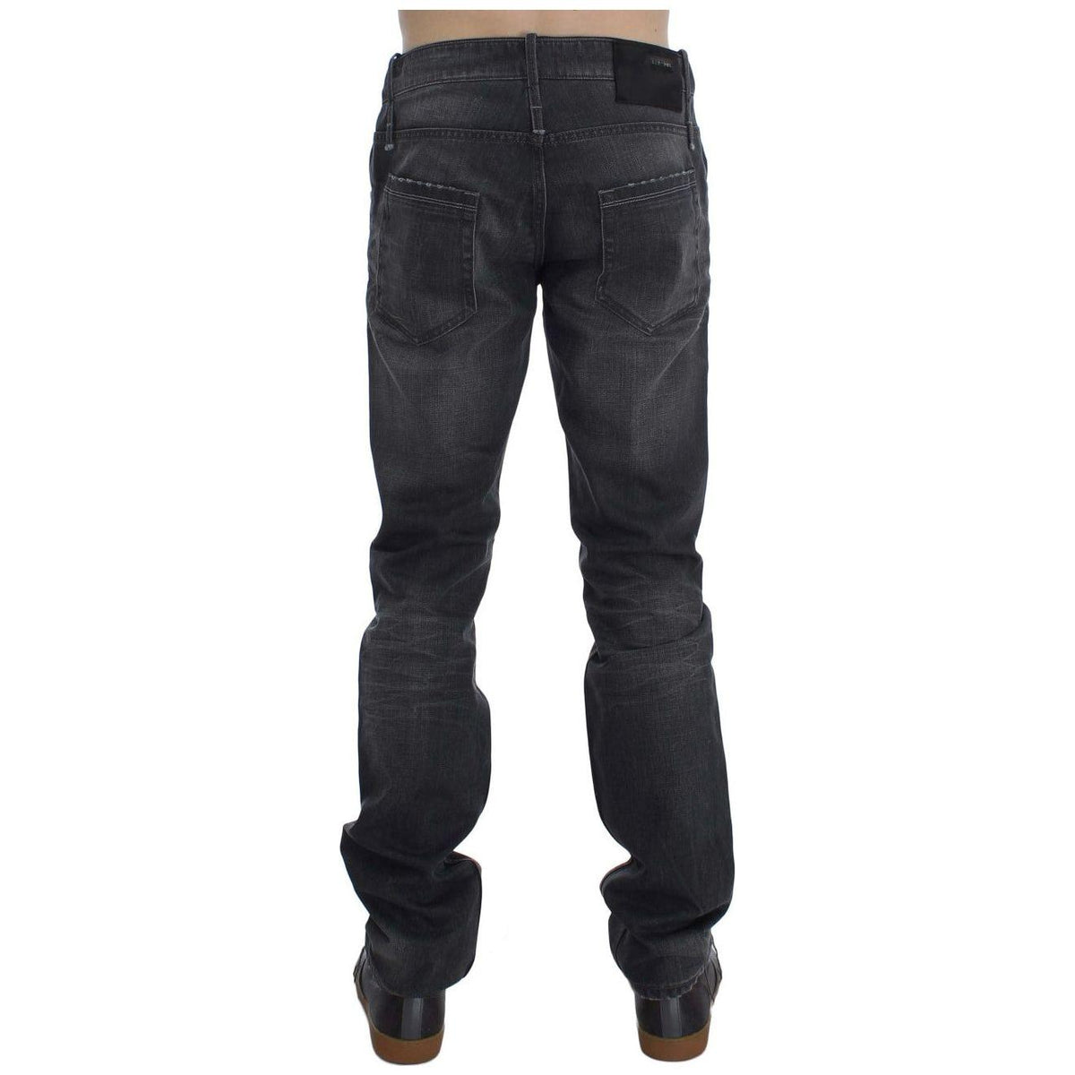 Acht Gray Cotton Regular Low Fit Jeans