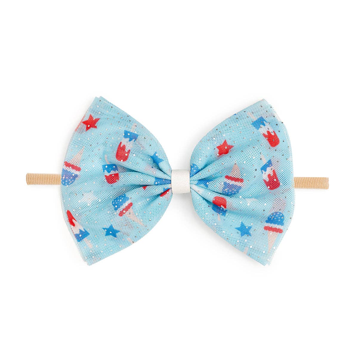 Bomb Pop Tulle Bow Baby Headband - 4th of July