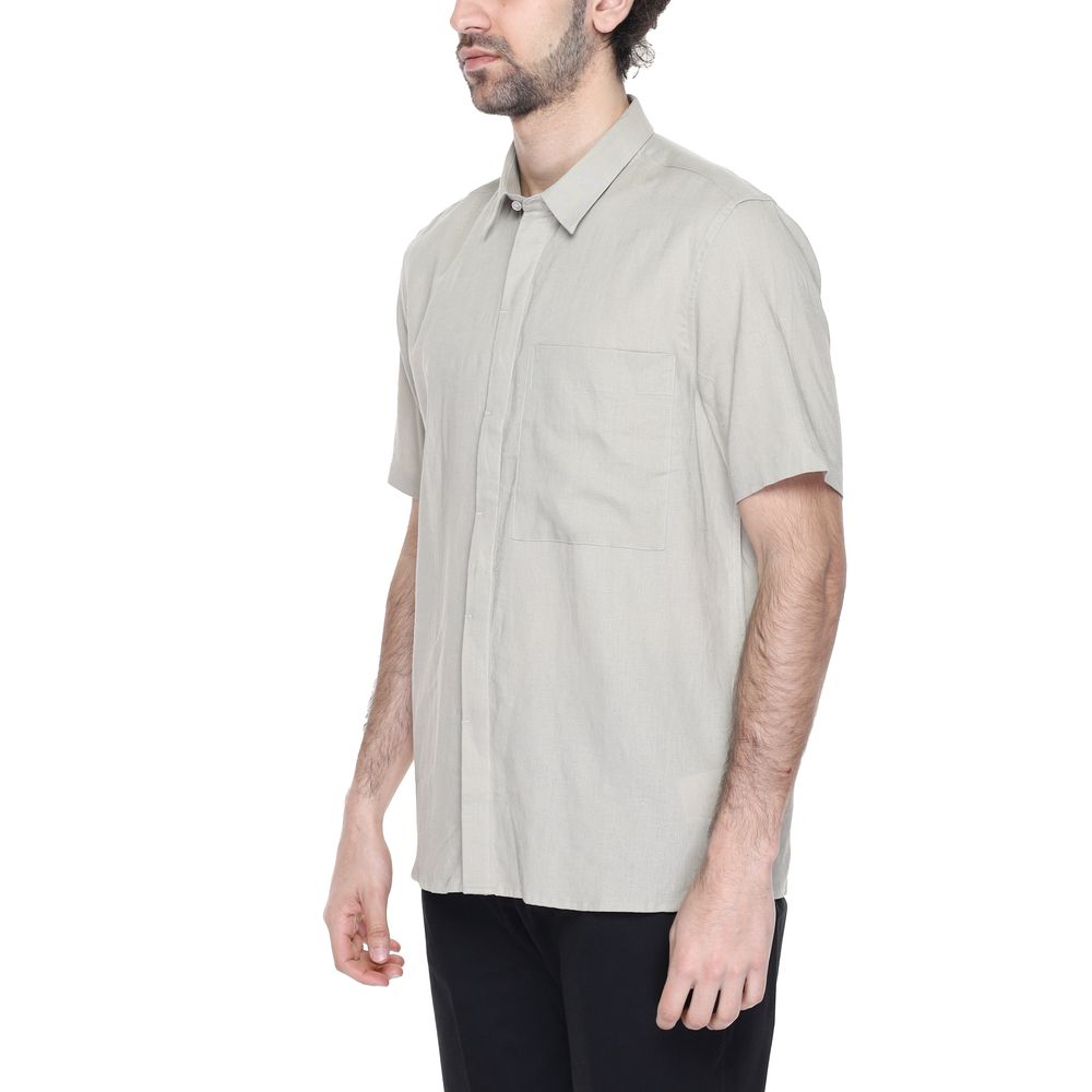 Antony Morato Beige Linen Shortsleeve Shirt