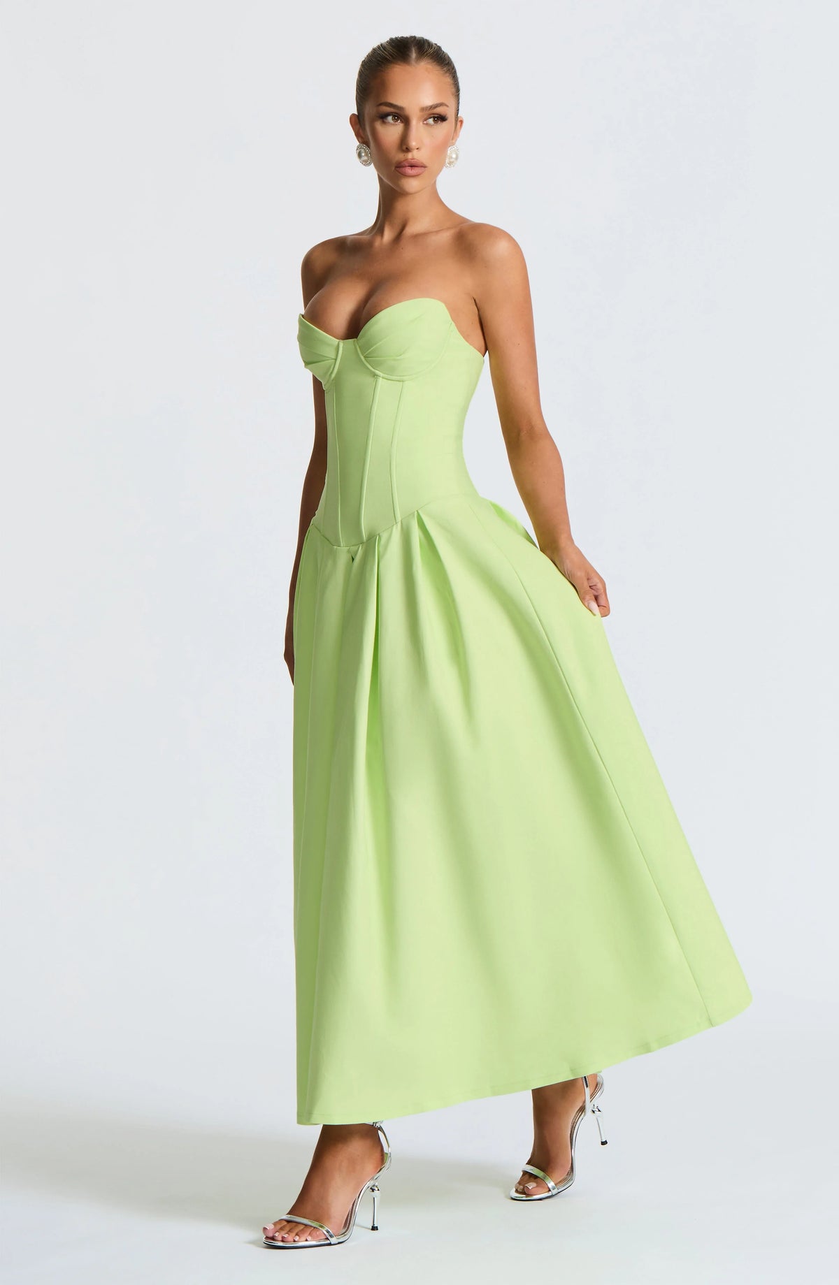 Salma Midi Dress - Lime