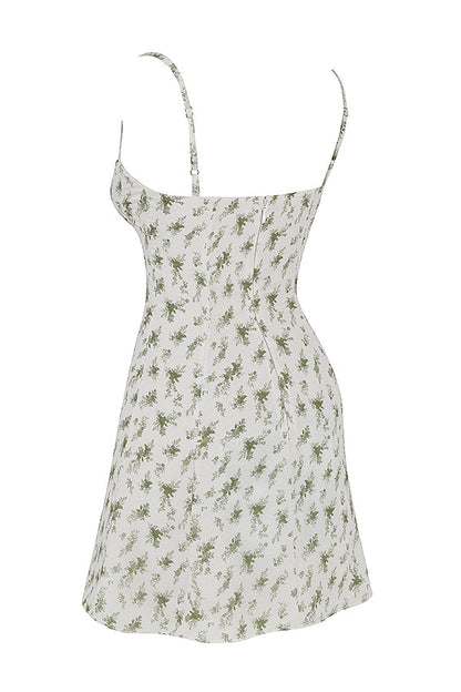 garden print mini dress