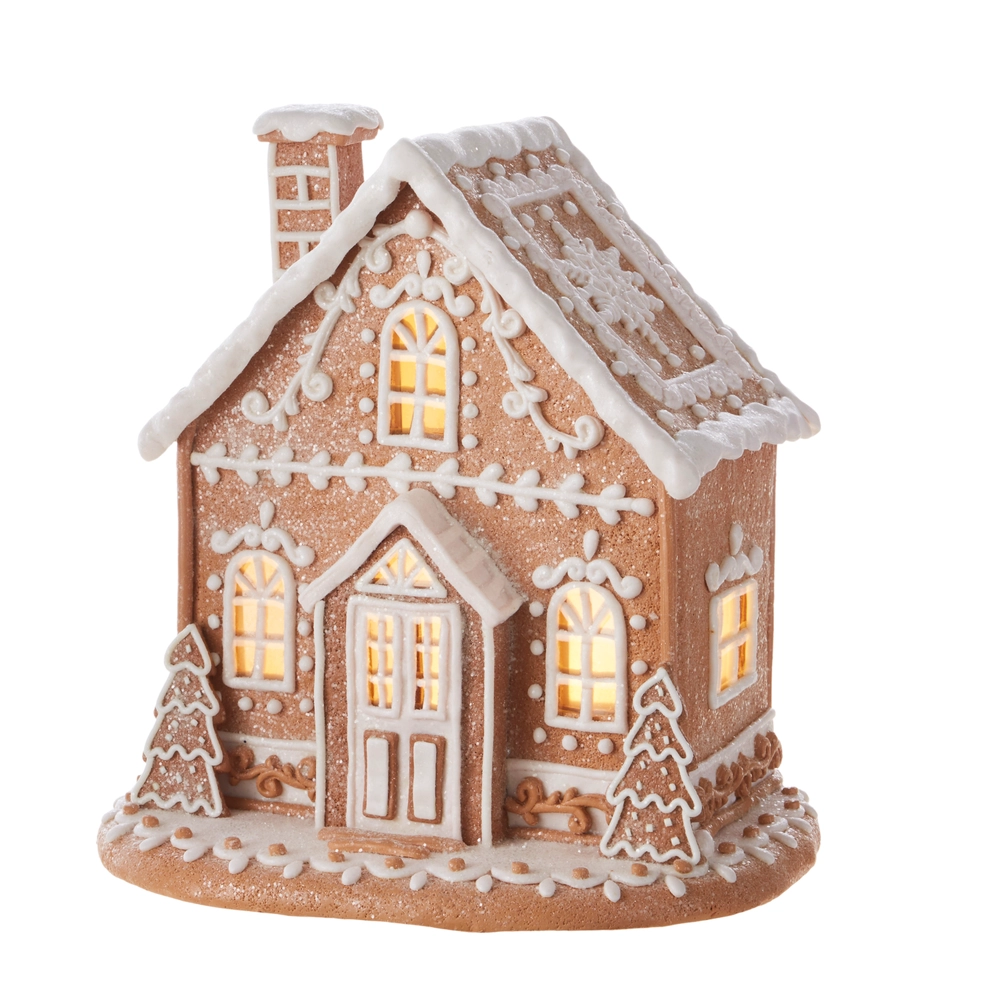 12” lighted gingerbread house