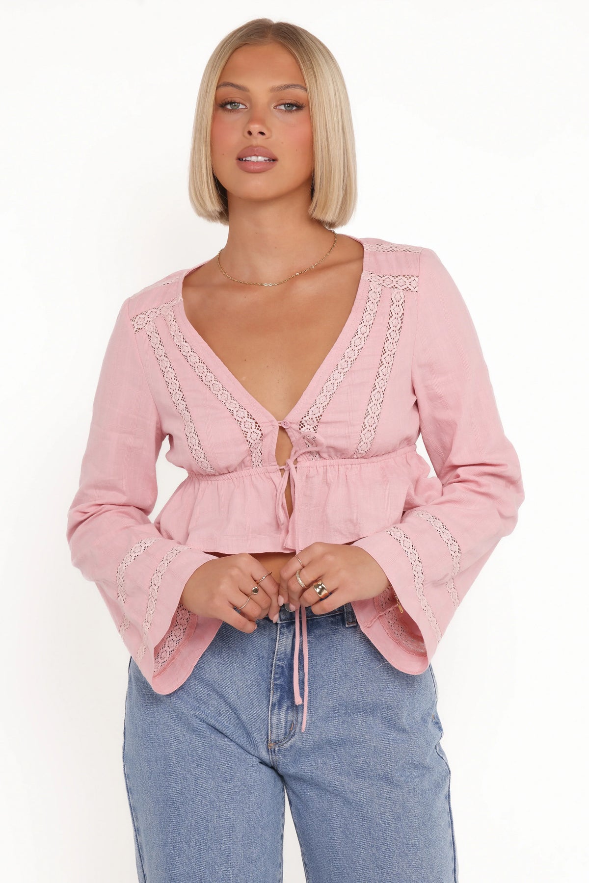 Reed Long Sleeve Top - Pink