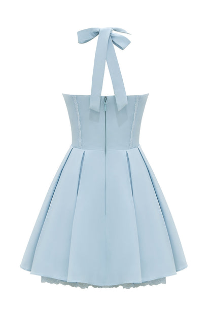 bluebell cotton halter mini dress