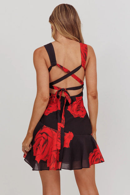 Like Me Open Back Mini Dress Rose