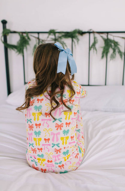 2 piece Bamboo Pajama in Holiday Bows
