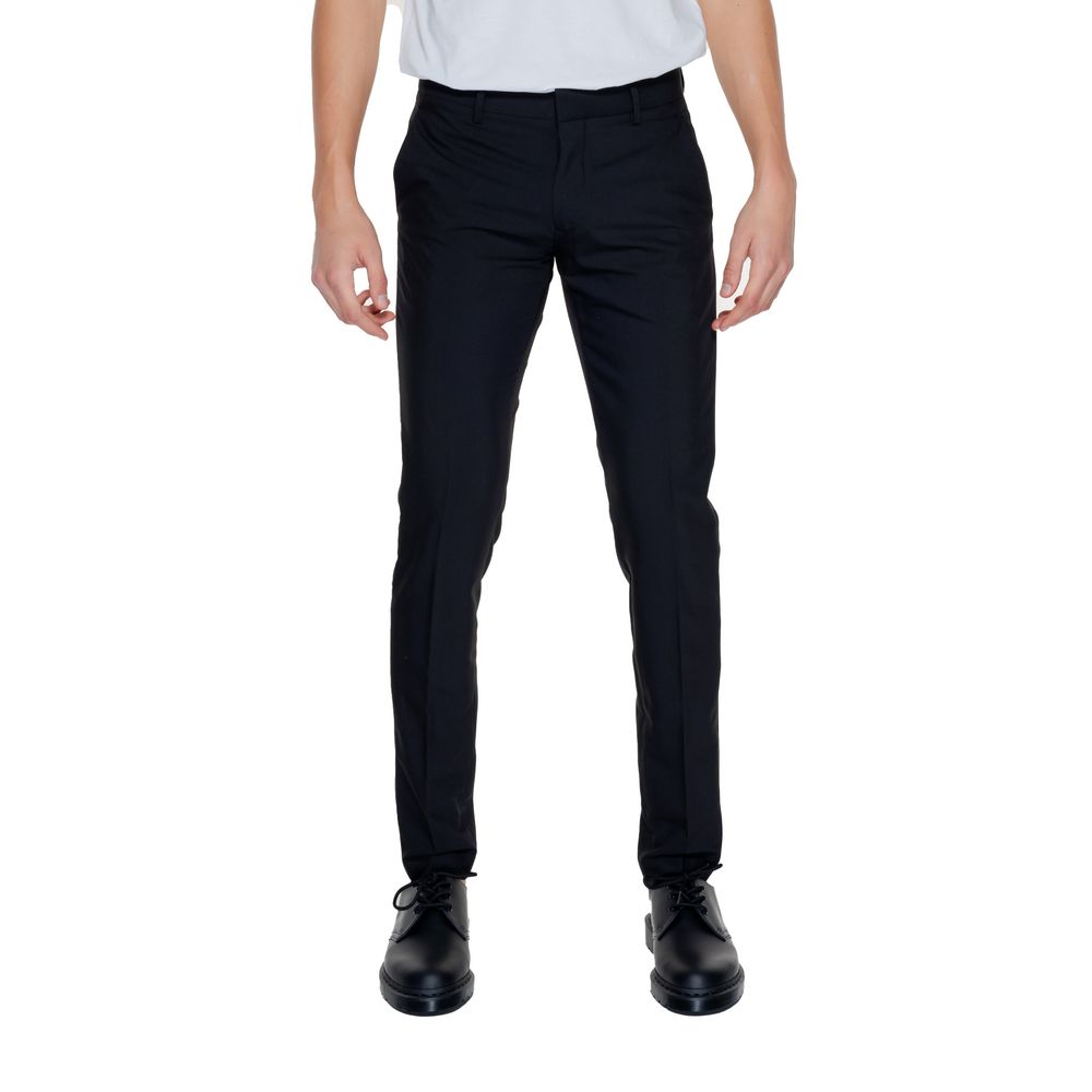 Antony Morato Black Polyester Dress Pants
