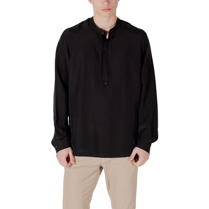 Antony Morato Black Lyocell Shirt