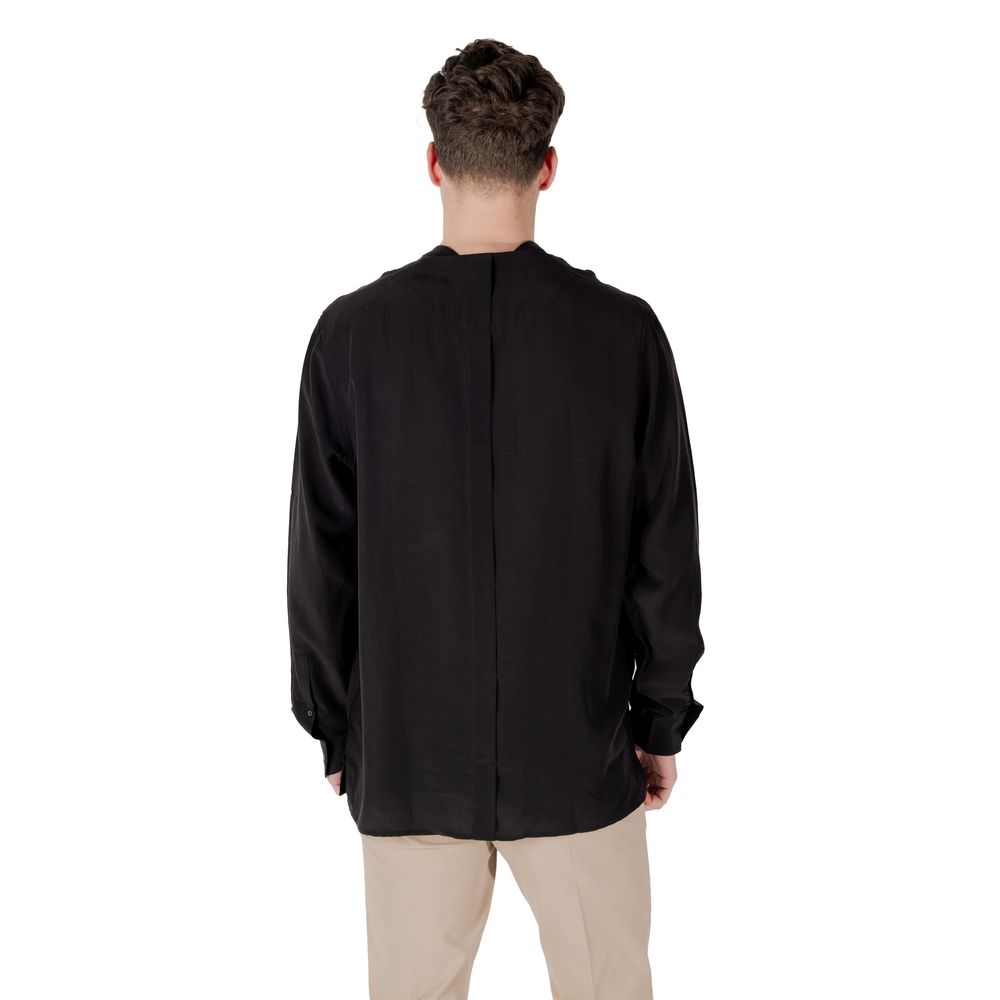 Antony Morato Black Lyocell Shirt