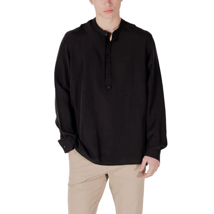 Antony Morato Black Lyocell Shirt