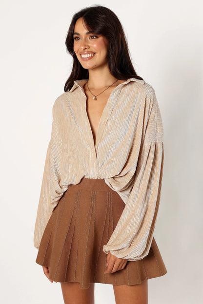 Cadence Long Sleeve Top - Cream