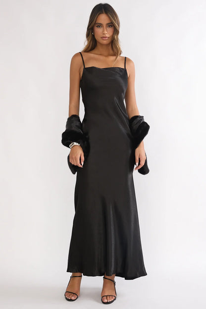 Hadley Cami Scarf Maxi Dress Black