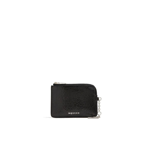 Alexander McQueen Black Calfskin Clutch Bag