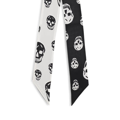 Alexander McQueen Black Silk Scarf