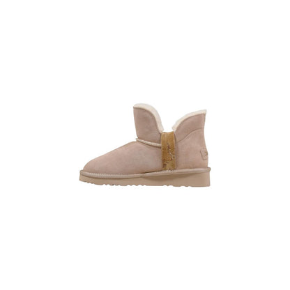Alviero Martini Prima Classe Beige Leather Ankle Boots