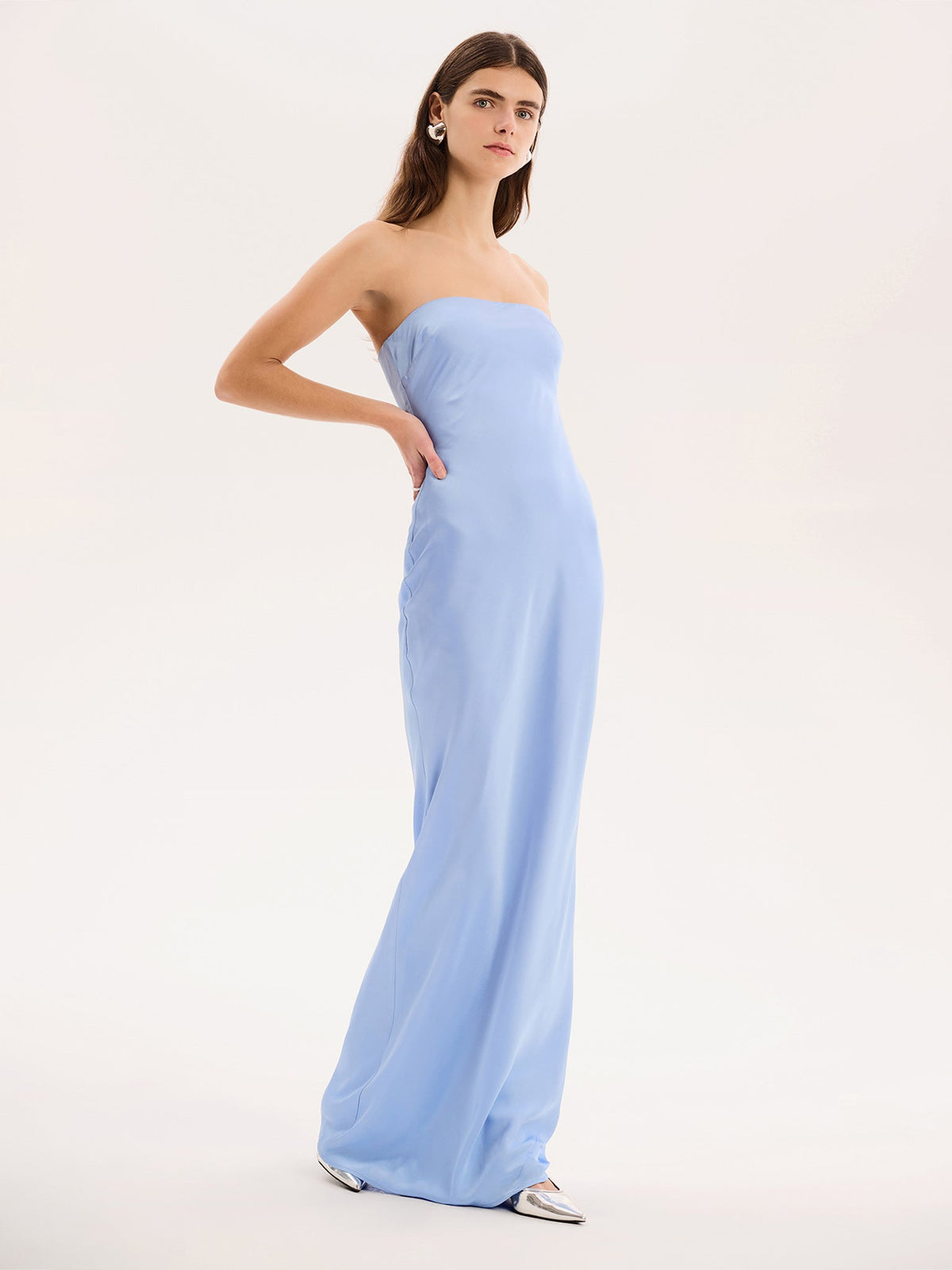 Amdra Maxi Dress in Light Blue