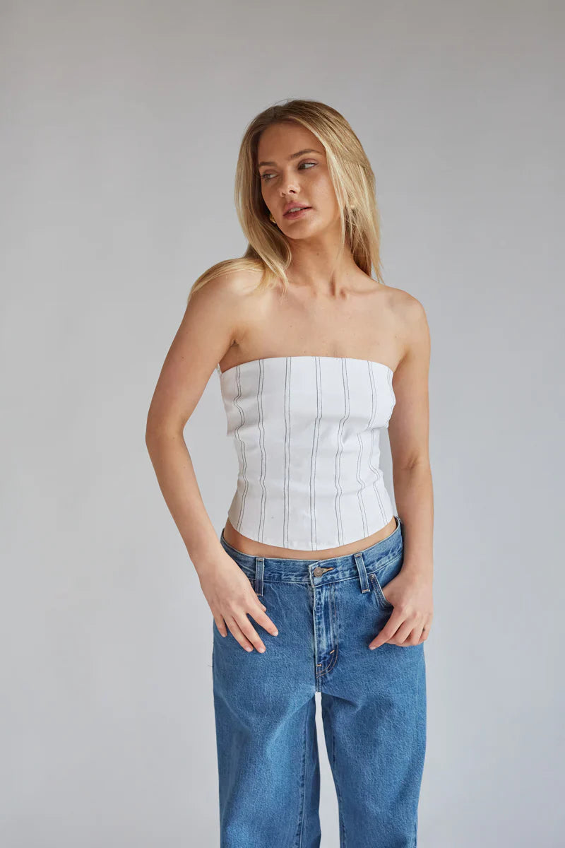 Carter Contrast Stitch Corset Top
