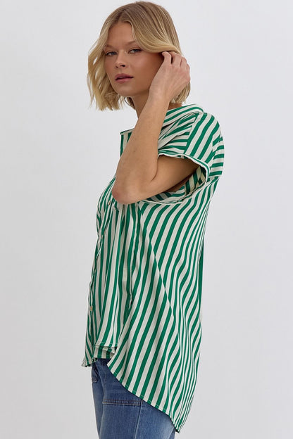Candy Stripe Button Down Shirt