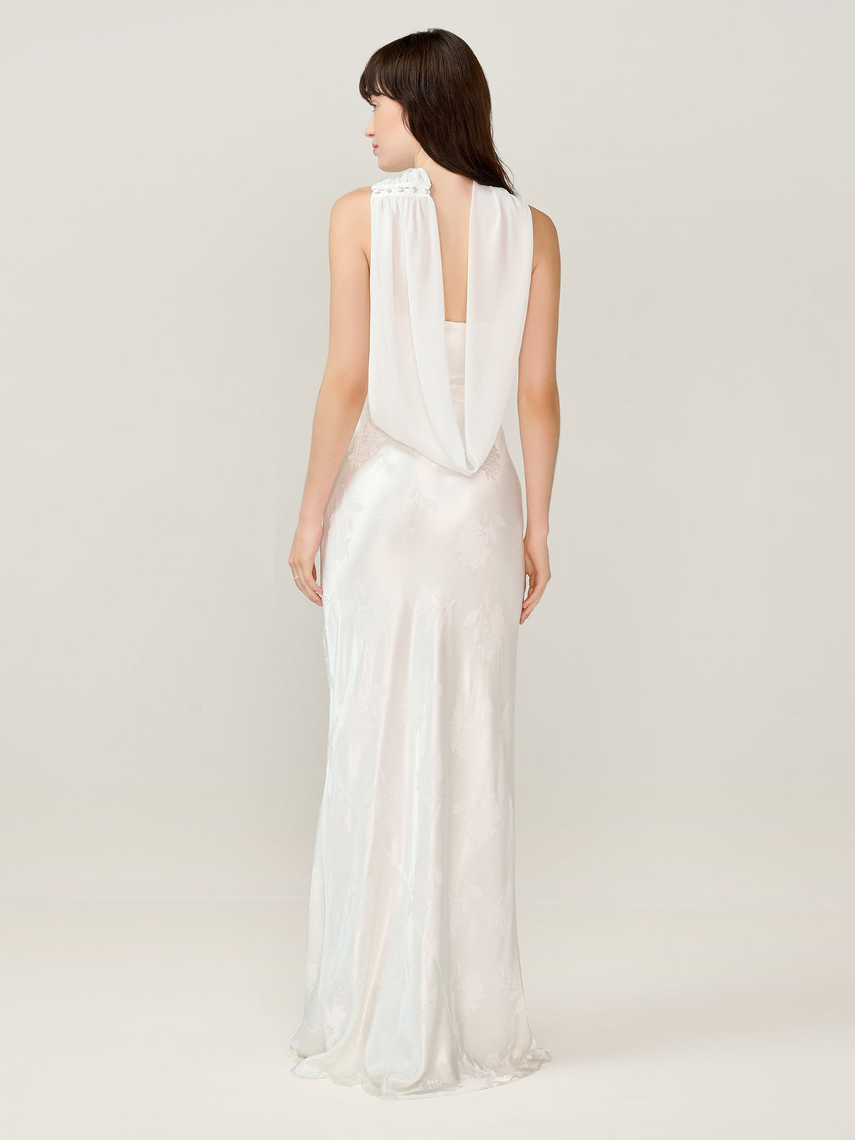 Faith Jacquard Dress in Ivory