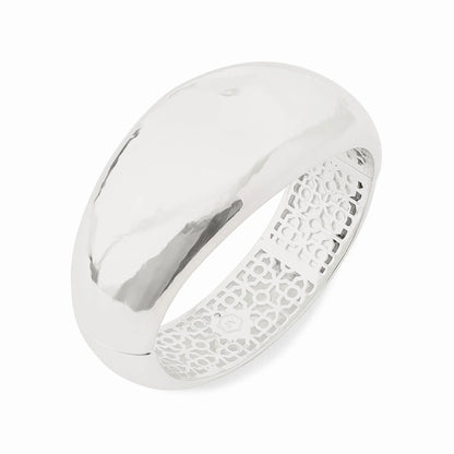 Catalina Statement hinged bangle-Silver