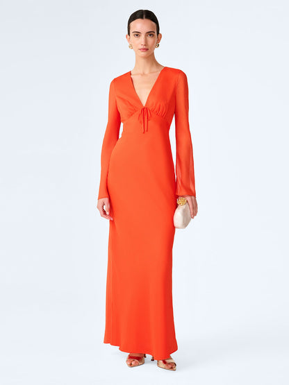 Marj Dress in Tangerine