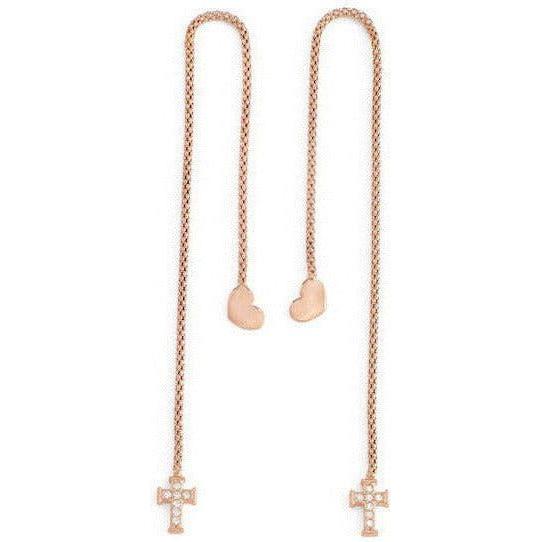 AMEN Mod. CUORE CROCE CRISTALLI ROSE GOLD