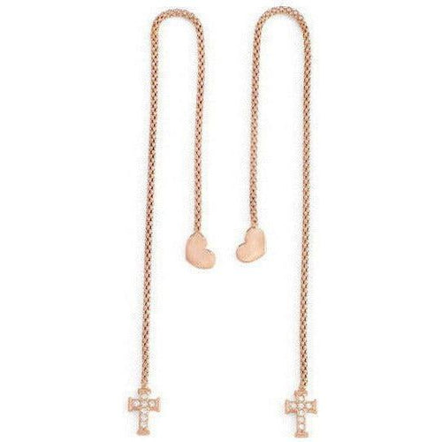 AMEN Mod. CUORE CROCE CRISTALLI ROSE GOLD