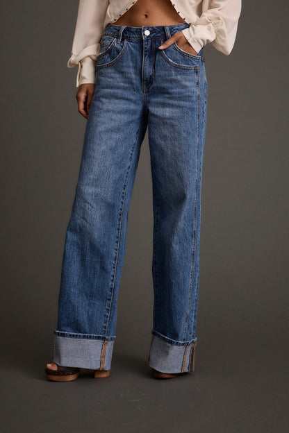 Presley Cuffed Straight Leg Denim