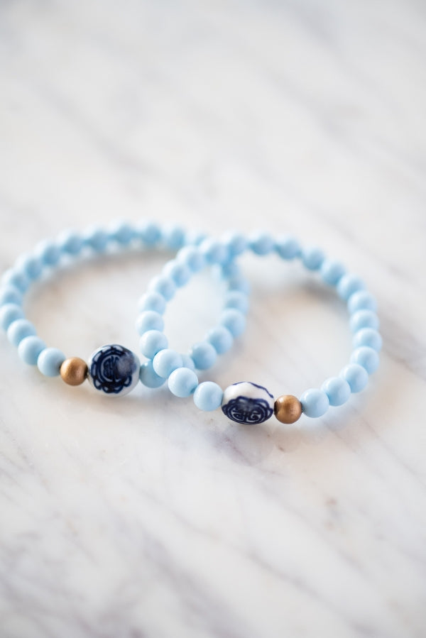 The Darcy Bracelet in Light Blue