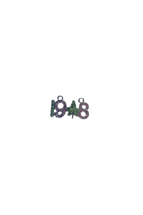 The Pink and Green Rhinestone 1908 Charm