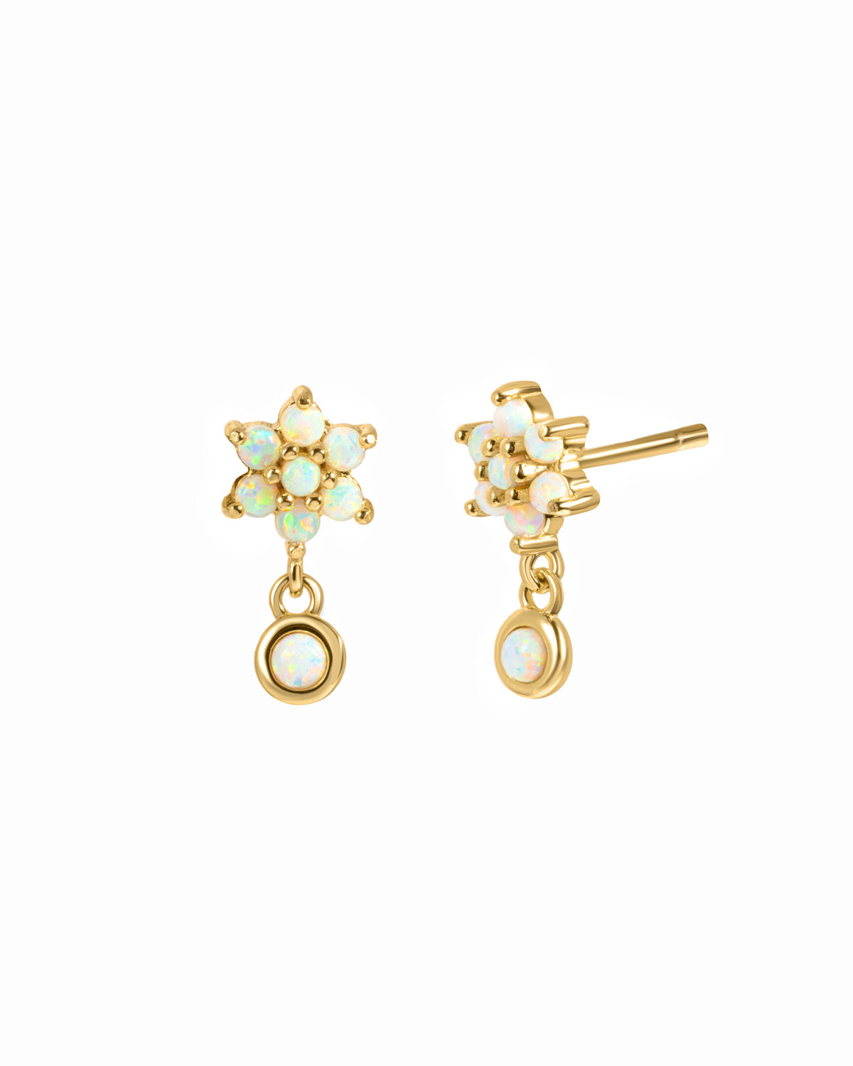 Dangling Opal Stud Earrings